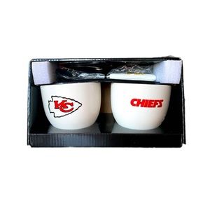 Kansas City Chiefs Licensed Ceramic Ice Cream Bowls & Spoons Set